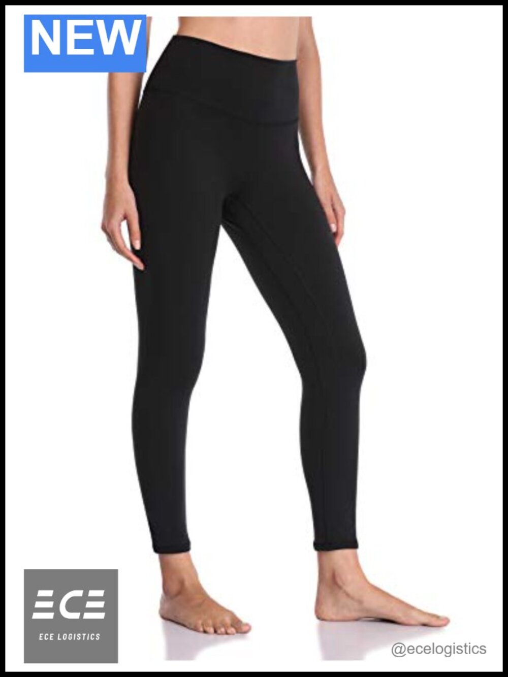 High Waisted Yoga Leggings 25" Inseam 7/8 Length Seamless Waistband